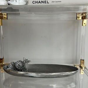 Handmade trays beautiful for decoration or holiday party dessert silver